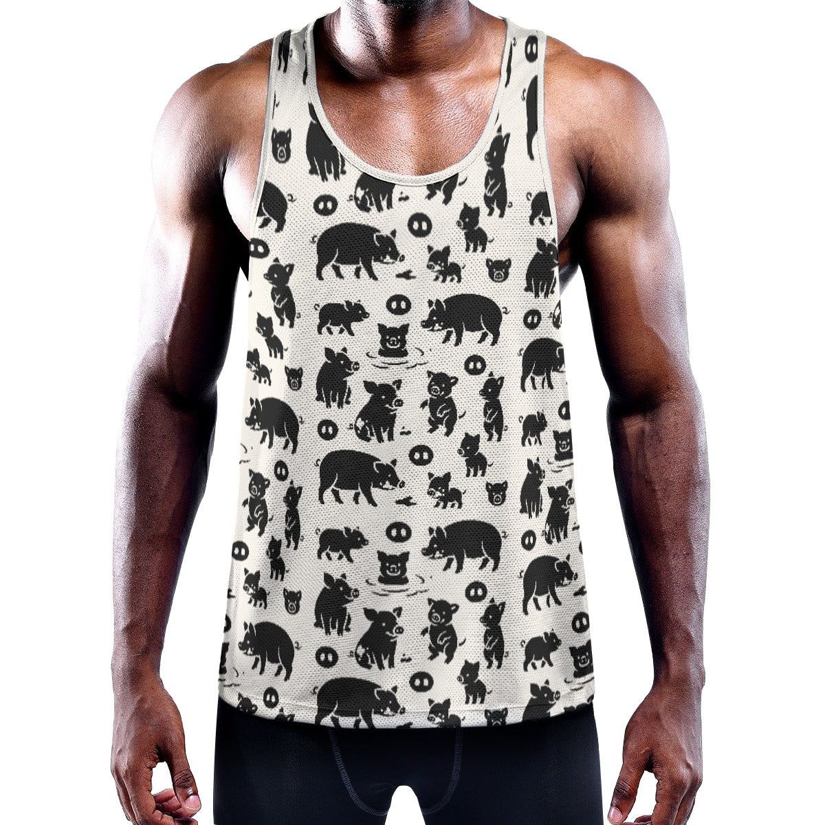 LITTLE PIGGY Men's Muscle Tank - Bone