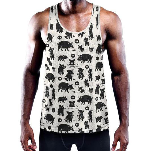 LITTLE PIGGY Men's Muscle Tank - Bone