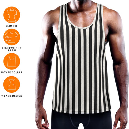 STRIPED Men's Muscle Tank - Bone