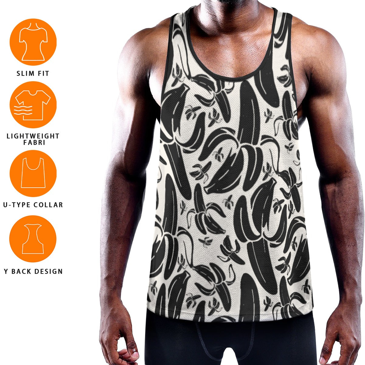 SHIT IS BANANAS Men's Muscle Tank Top - Bone
