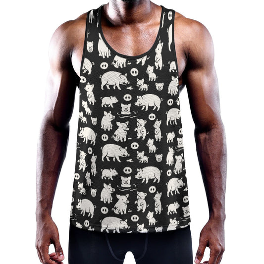 LITTLE PIGGY Men's Muscle Tank - Onyx