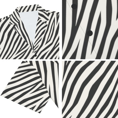 ZEBRA Men's V-Neck Button Up - Bone