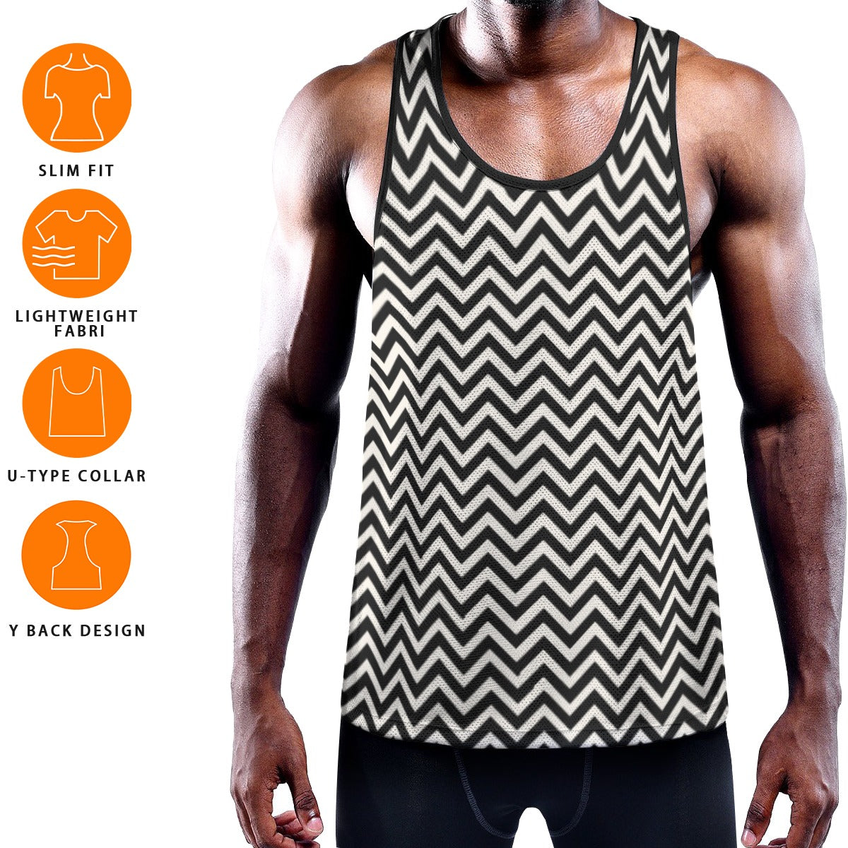 ZIGZAG Men's Muscle Tank - Onyx