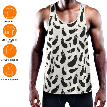 AUBERGINE Men's Muscle Tank - Bone
