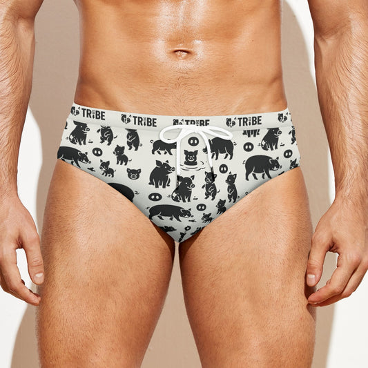 LITTLE PIGGY Men's Speedo - Bone