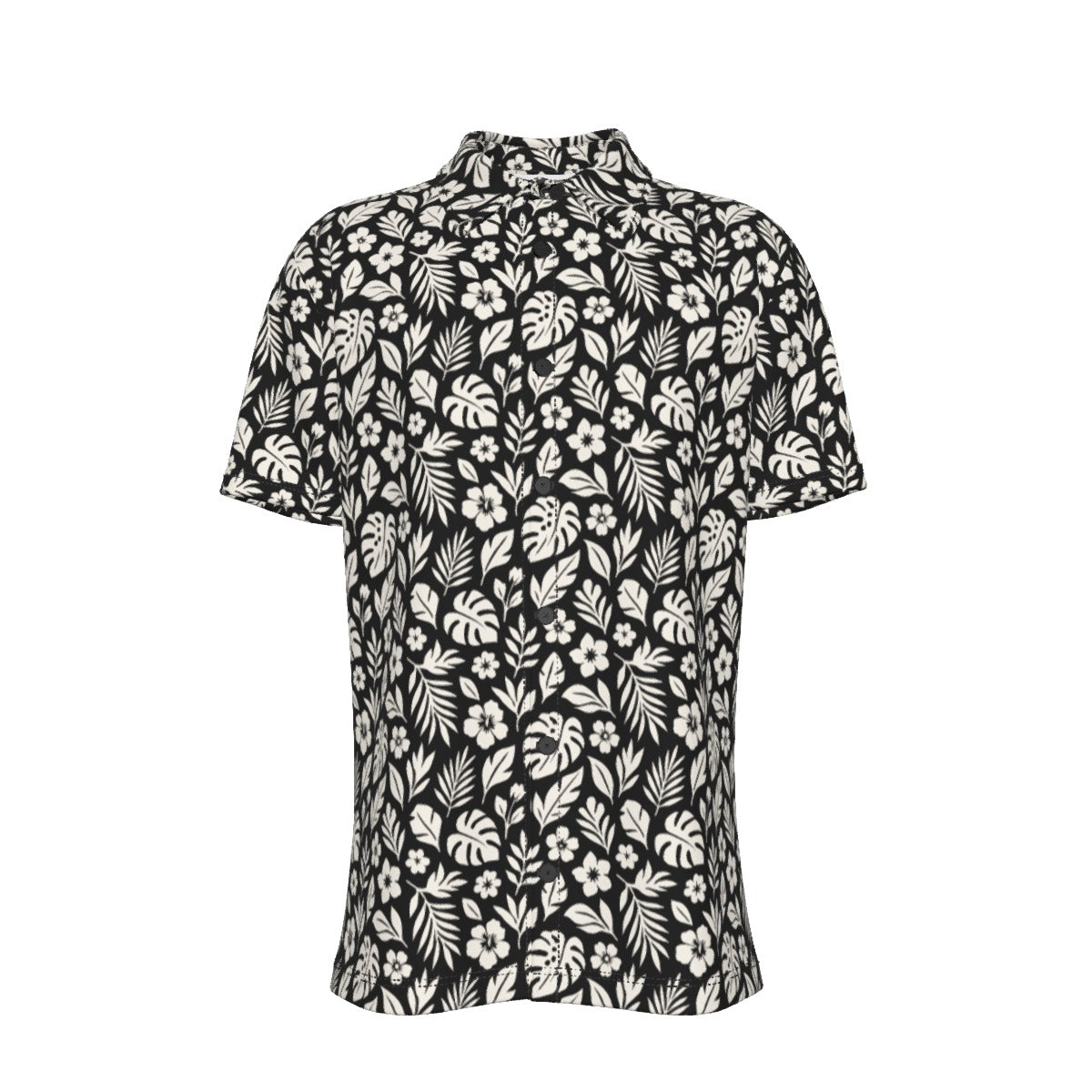 PARADISE Men's Button-Up Short-Sleeve Shirt - Onyx