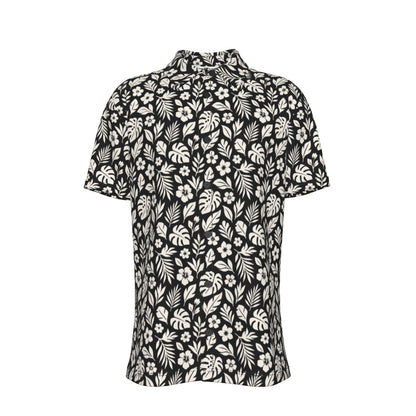 PARADISE Men's Button-Up Short-Sleeve Shirt - Onyx