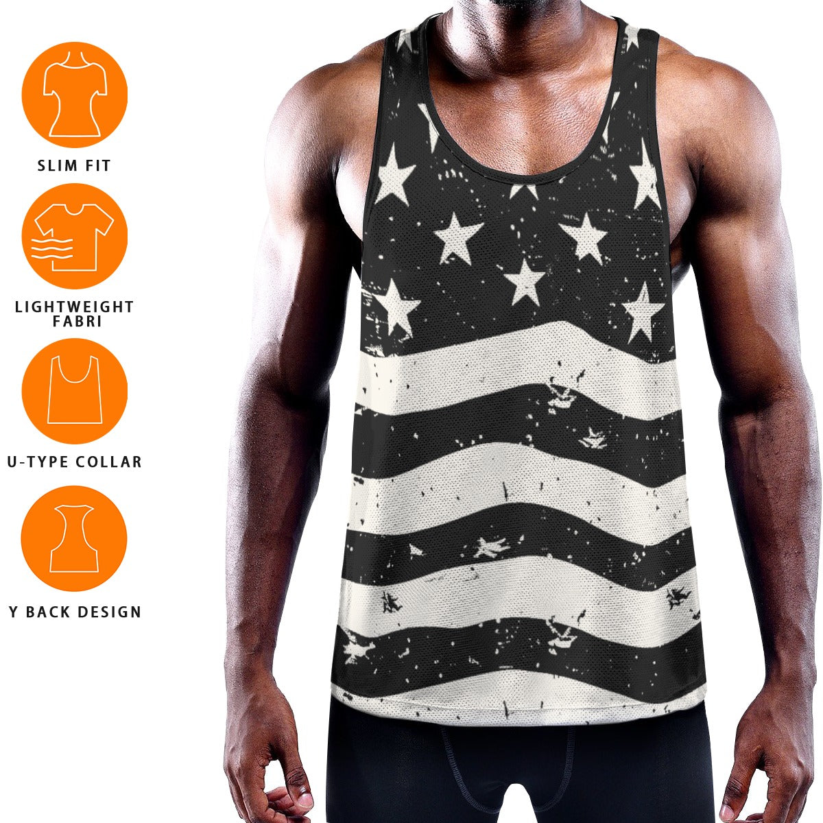 BARS-N-STARS Men's Muscle Tank Top
