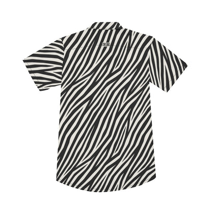 ZEBRA Men’s V-Neck Button-Up - Onyx