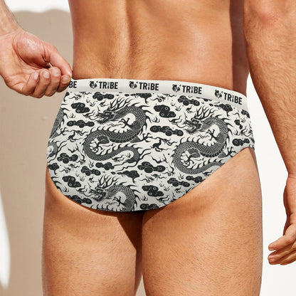 QIULONG Men's Speedo - Bone