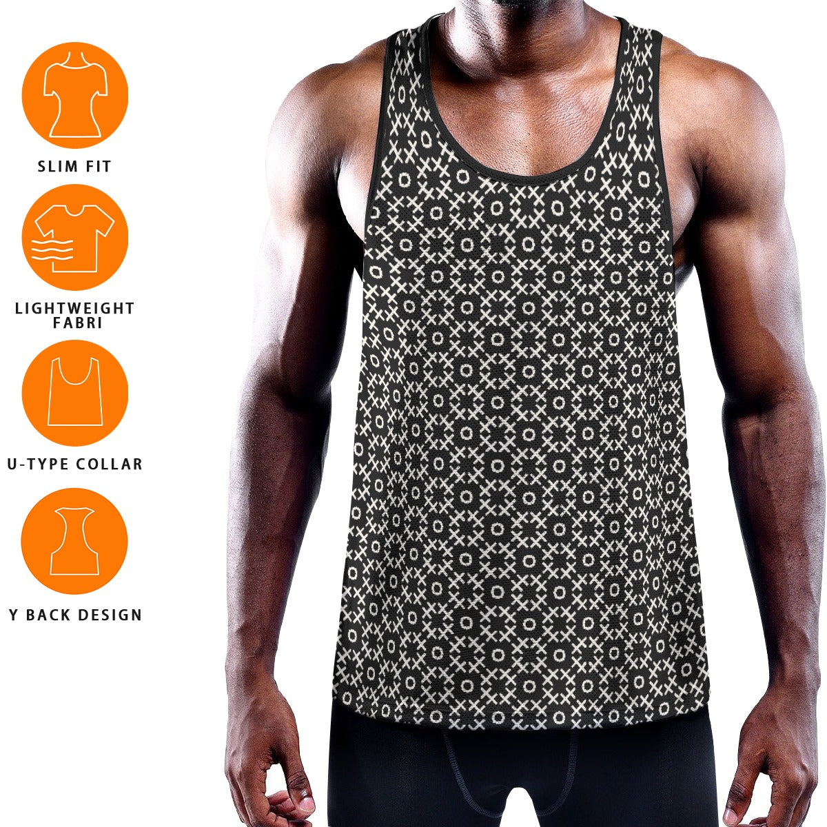 TIC-TAC-HOE Men's Muscle Tank - Onyx