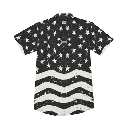 BARS-N-STARS Men’s V-Neck Button-Up - Onyx & Bone