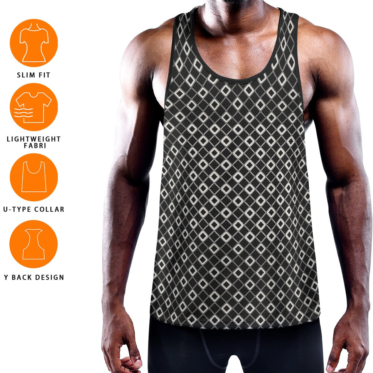 SHINE BRIGHT Men's Muscle Tank - Onyx