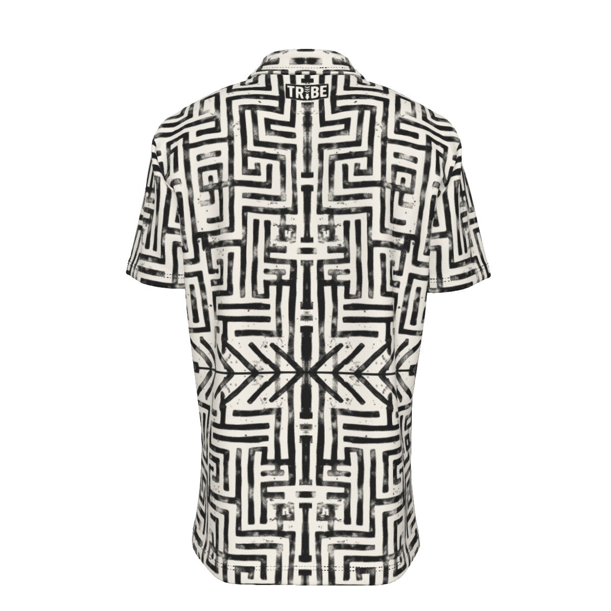 LABYRINTH Men's Button-Up Short Sleeve Shirt - Bone