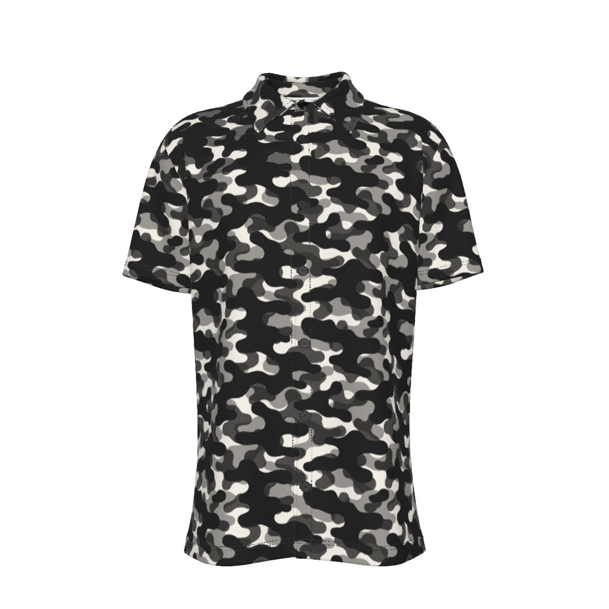 CAMO Men's Button-Up Short-Sleeve Shirt - Onyx
