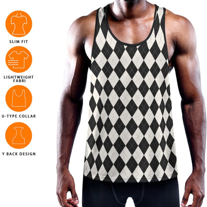 ARGYLE Men's Muscle Tank - Onyx & Bone