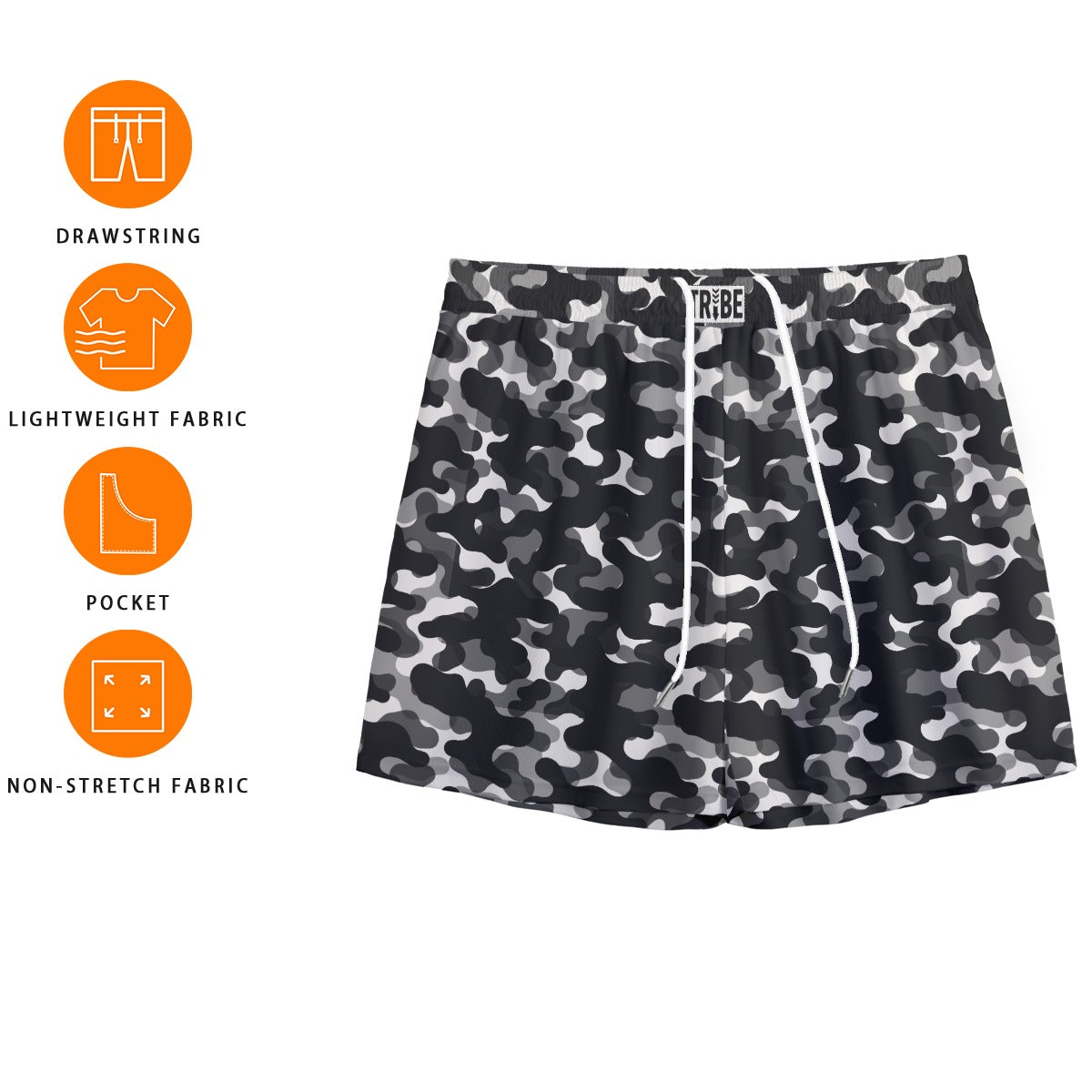 CAMO Men's Mesh Shorts - Onyx