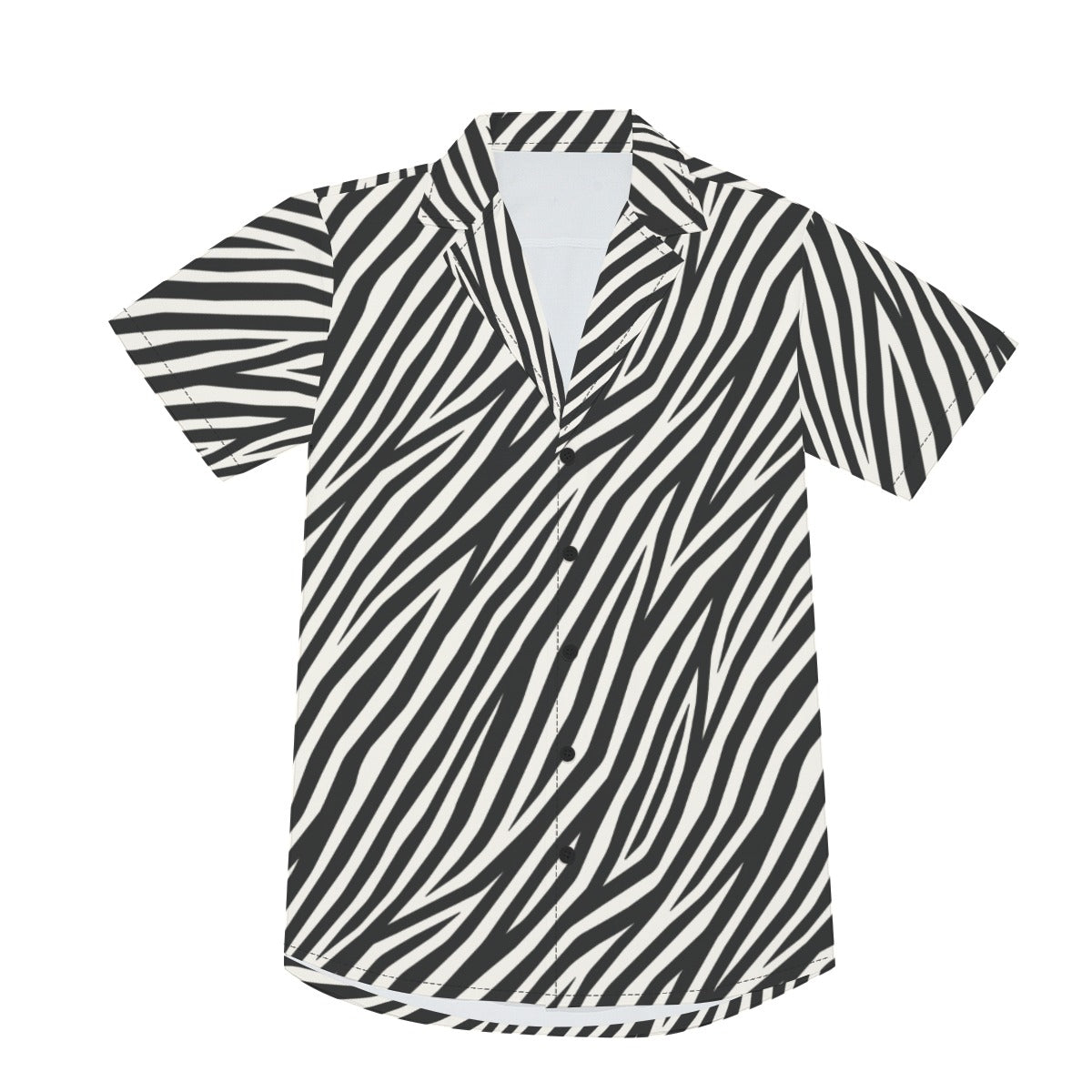 ZEBRA Men’s V-Neck Button-Up - Onyx