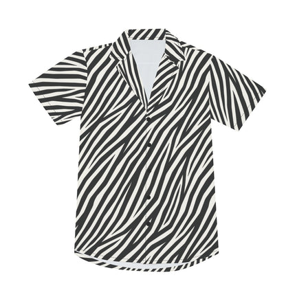 ZEBRA Men’s V-Neck Button-Up - Onyx