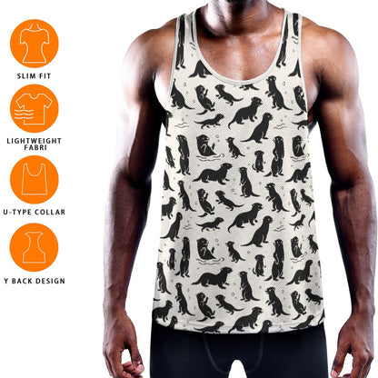 OTTERLY ADORABLE Men's Slim Muscle Tank - Bone
