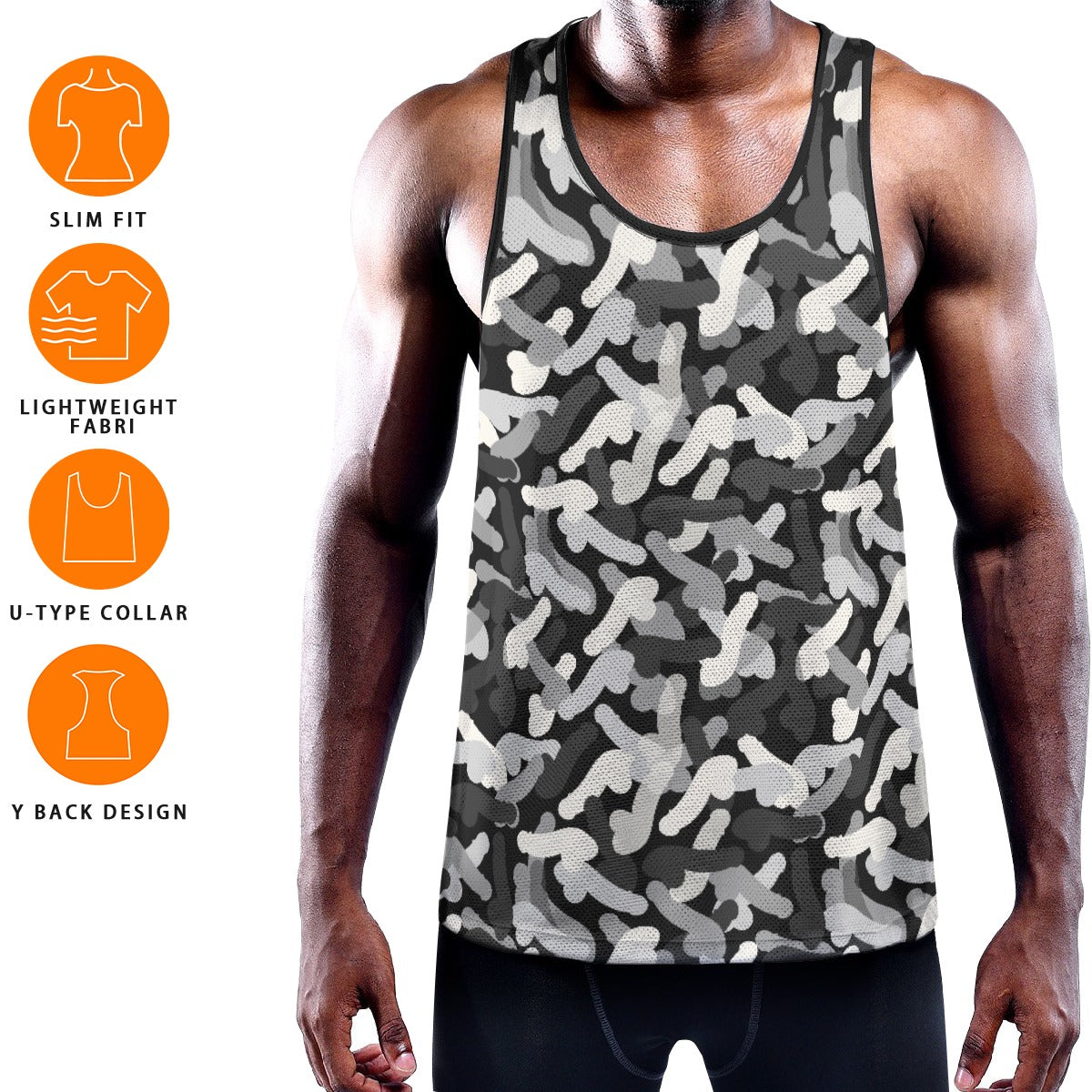 CAMOPHALLUS Men's Muscle Tank - Onyx