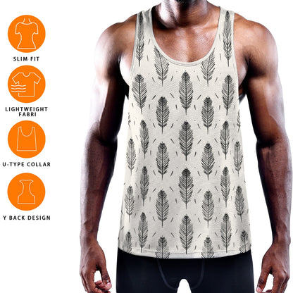 LIGHT AS A FEATHER Men's Muscle Tank - Bone