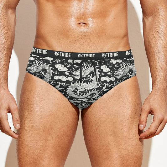 QIULONG Men's Speedo - Onyx
