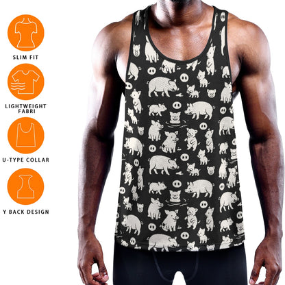 LITTLE PIGGY Men's Muscle Tank - Onyx