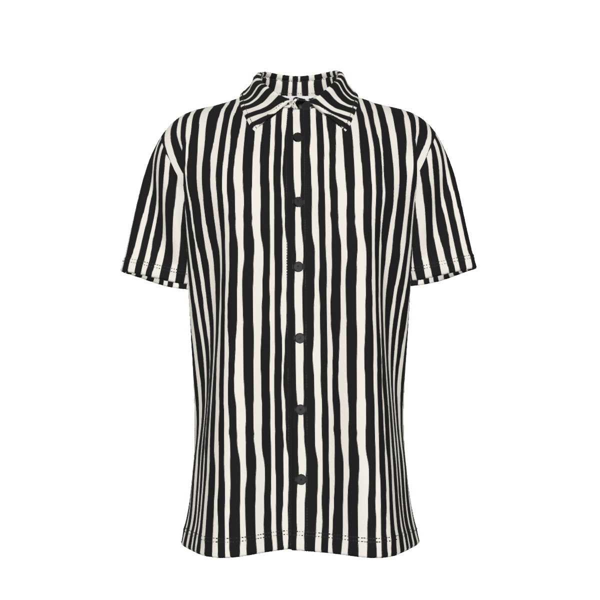 SORRY, NOT STRAIGHT Men's Button-Up Short-Sleeve Shirt - Onyx & Bone