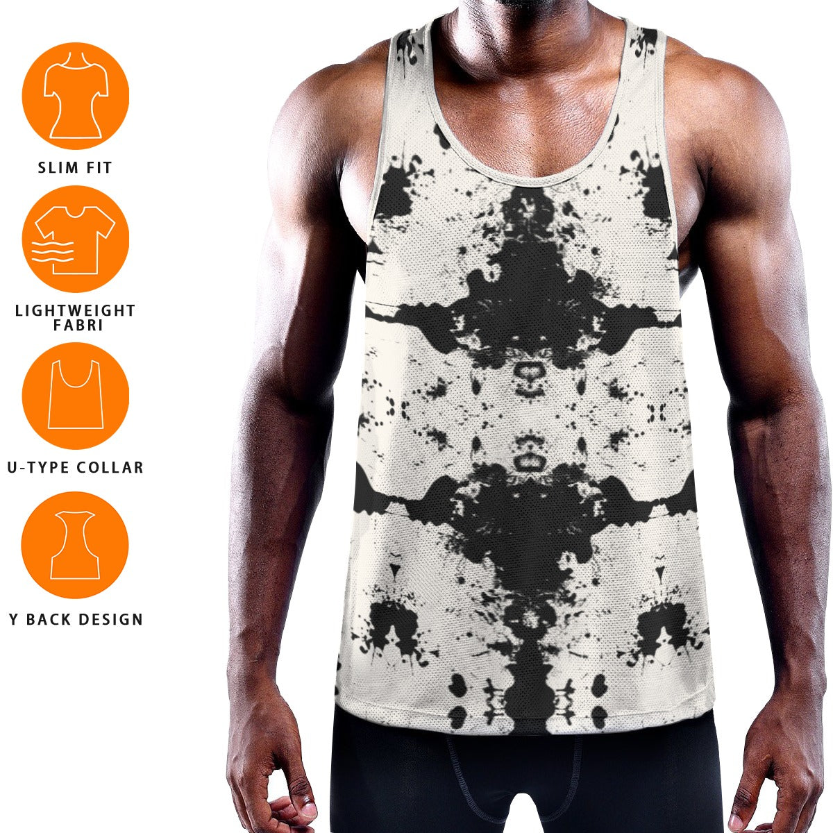 RORSCHACH Men's Muscle Tank - Bone