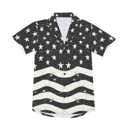BARS-N-STARS Men’s V-Neck Button-Up - Onyx & Bone