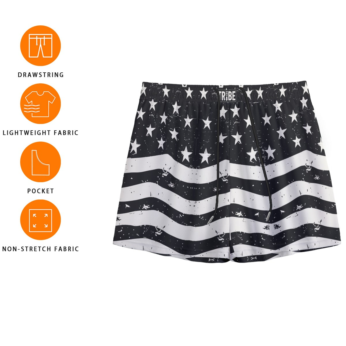 BARS-N-STARS Men's Mesh Shorts