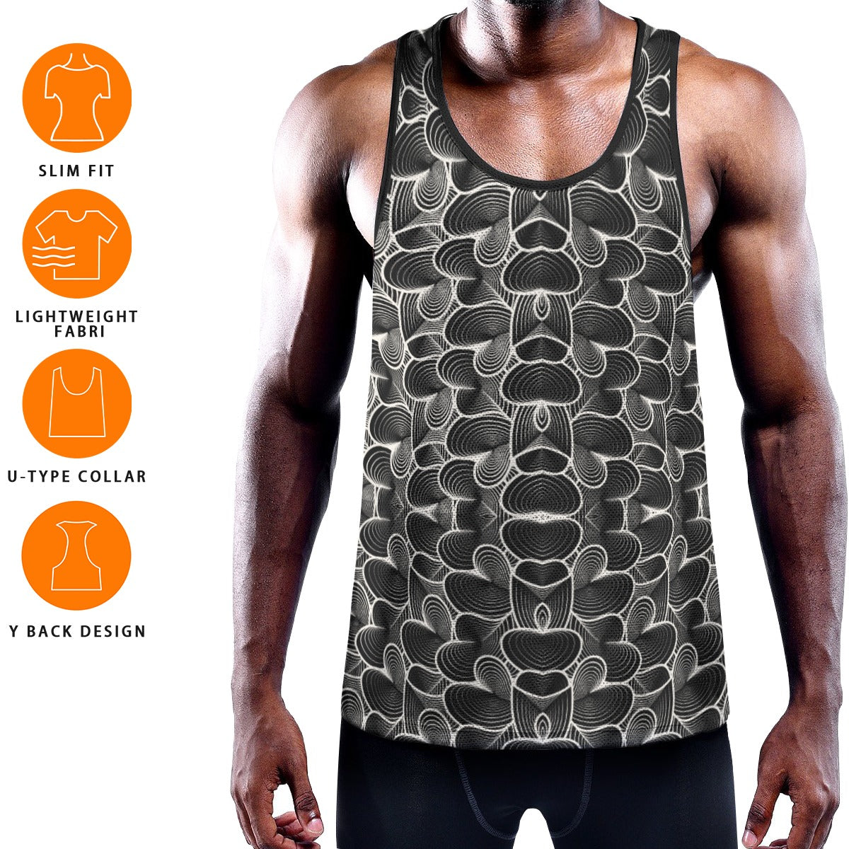 HEART-ON Men's Muscle Tank - Onyx