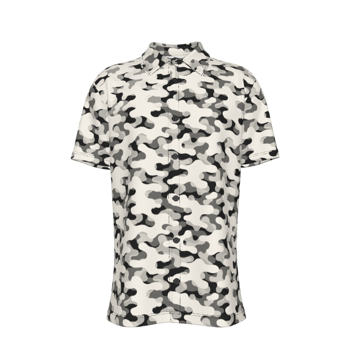 CAMO Men's Button-Up Short-Sleeve Shirt - Bone
