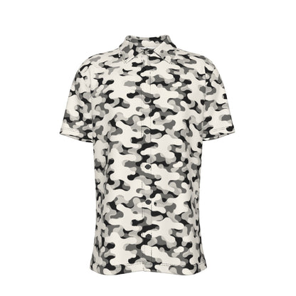 CAMO Men's Button-Up Short-Sleeve Shirt - Bone