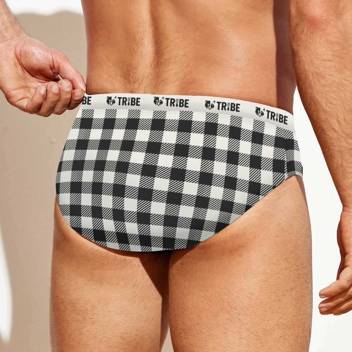 PLAID Men's Speedo - Bone