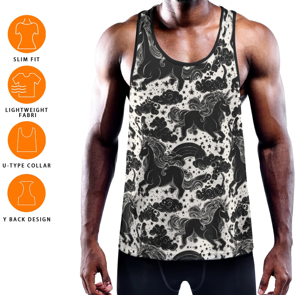COSMIC UNICORN Men's Muscle Tank - Onyx