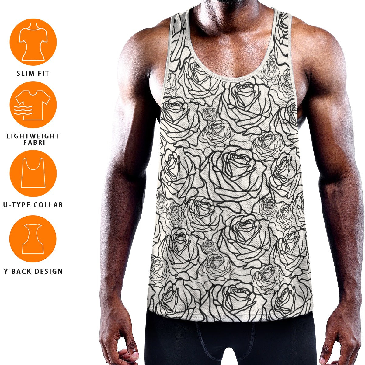 ROSALIND Men's Muscle Tank - Bone