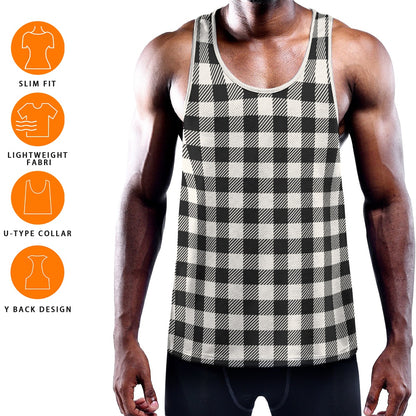 PLAID Men's Muscle Tank - Bone