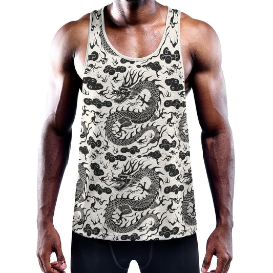 QIULONG Men's Muscle Tank - Bone
