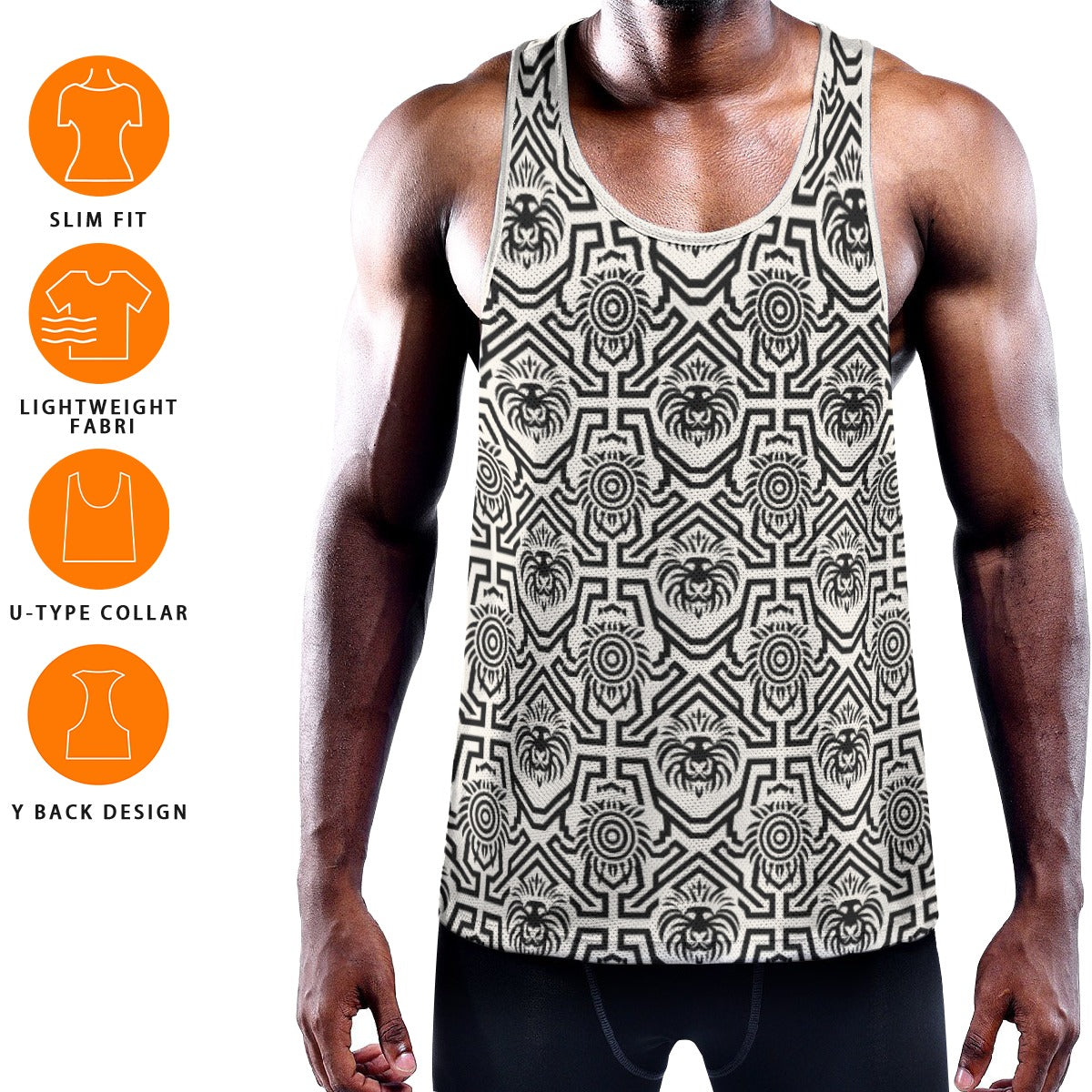 ROAR Men's Muscle Tank - Bone
