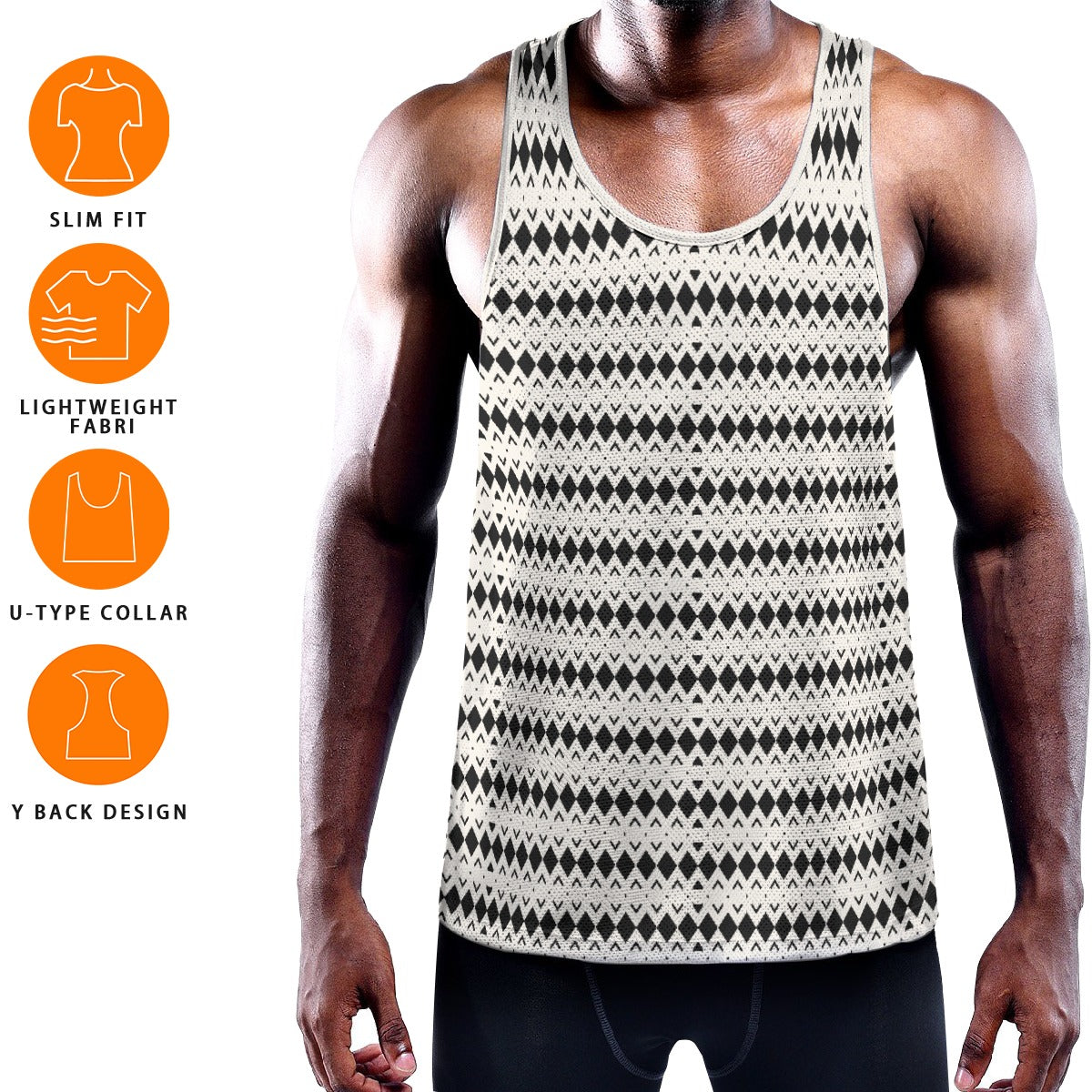 FACETIOUS Men's Muscle Tank - Bone