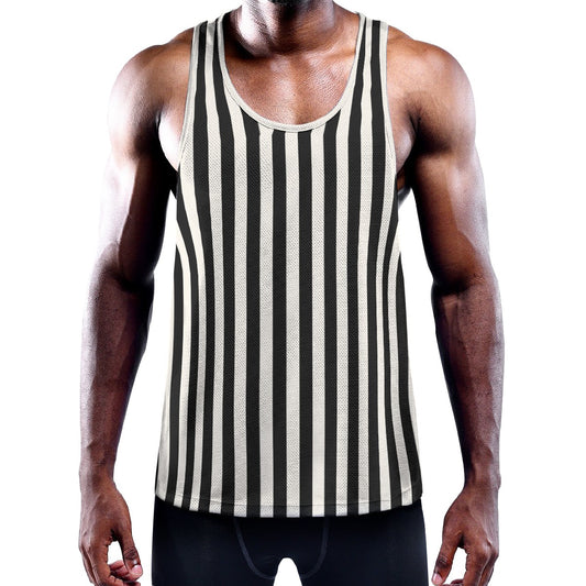 STRIPED Men's Muscle Tank - Bone