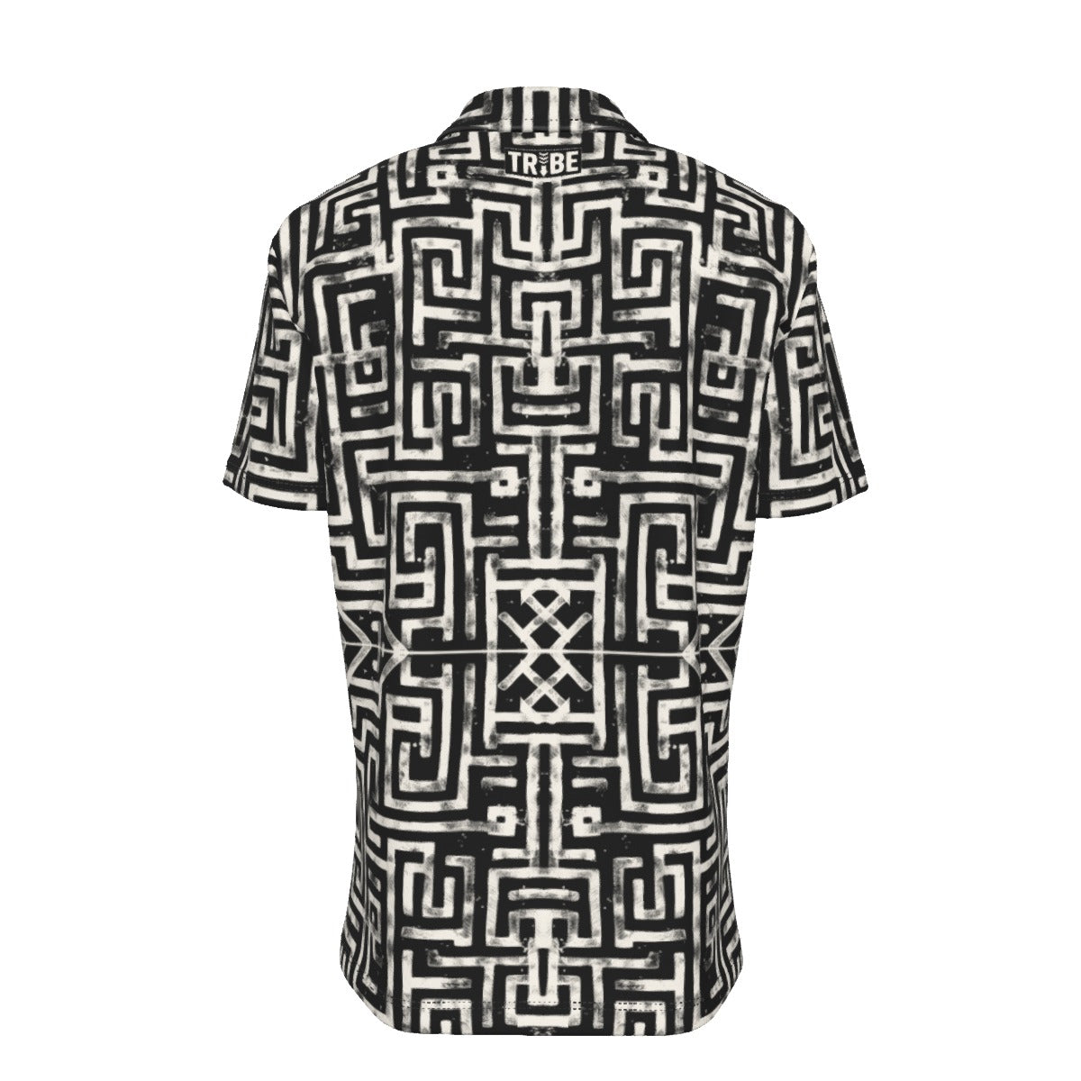 LABYRINTH Men's Button-Up Short Sleeve Shirt - Onyx