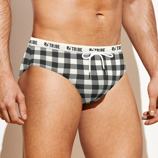 PLAID Men's Speedo - Bone