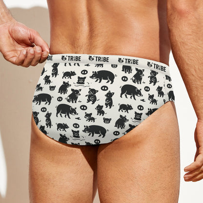 LITTLE PIGGY Men's Speedo - Bone