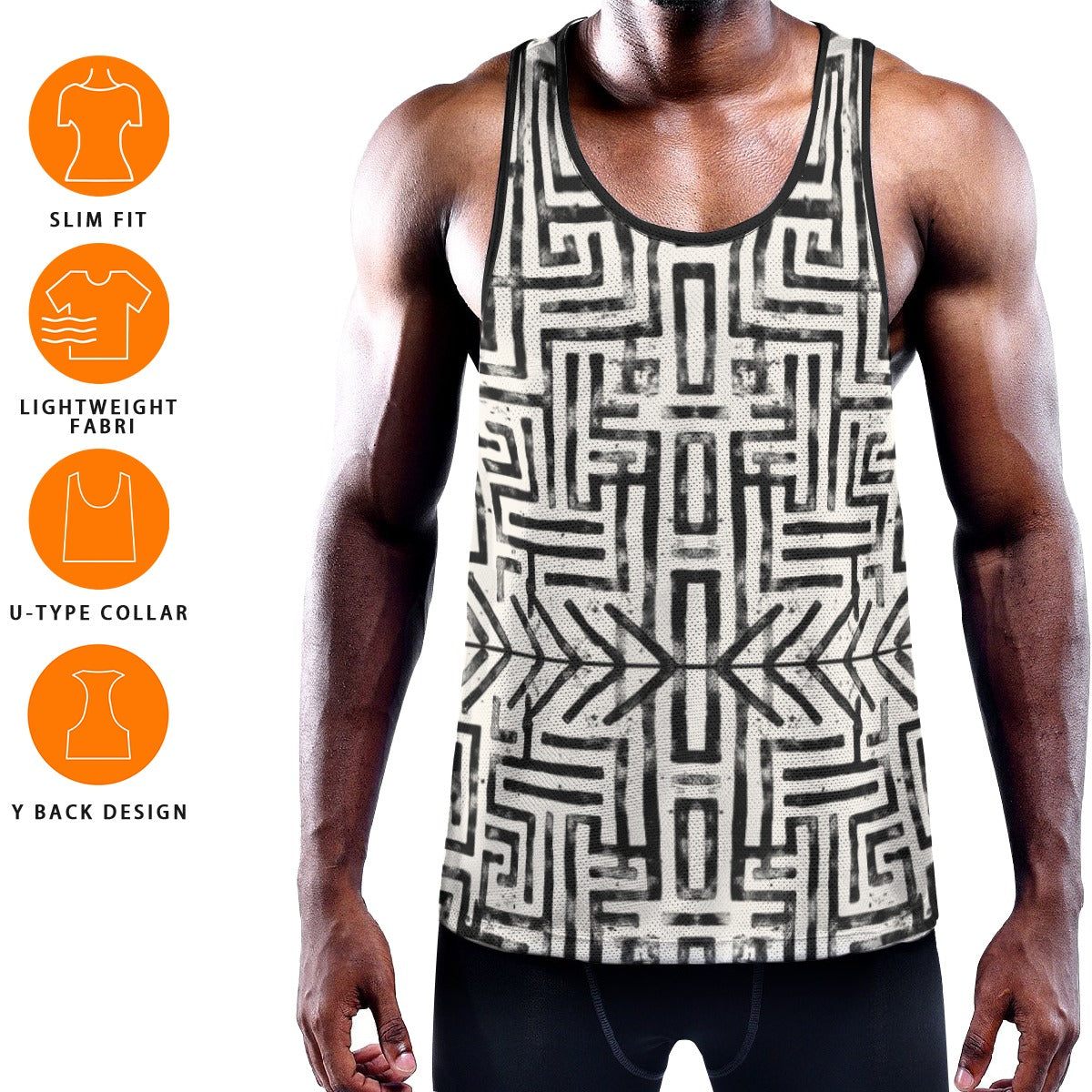 LABYRINTH Men's Muscle Tank - Bone