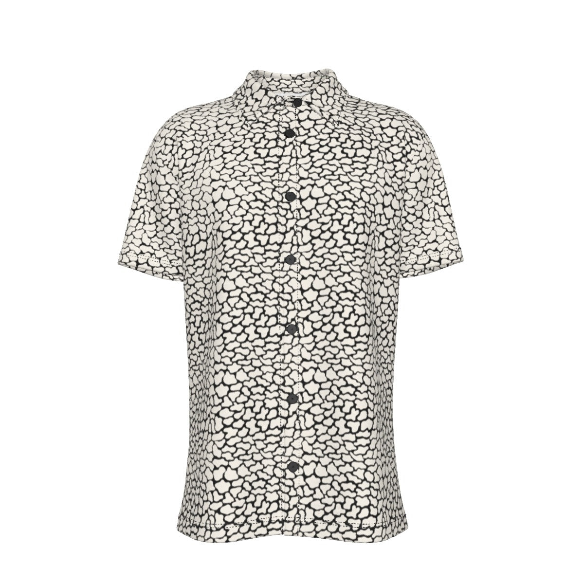 FERAL Men's Button-Up Short-Sleeve Shirt - Bone