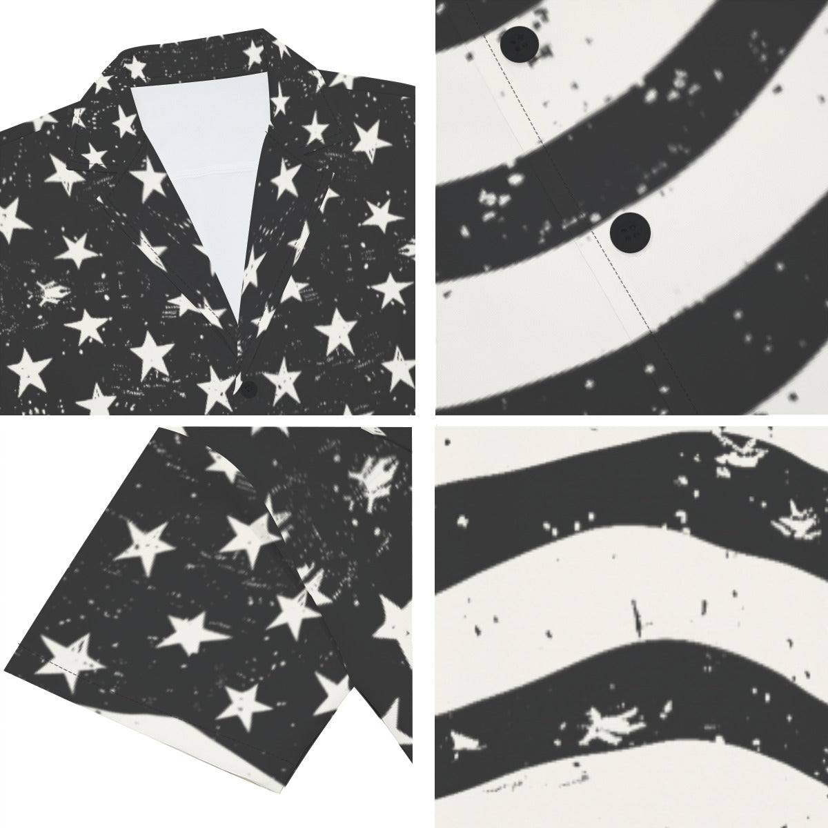 BARS-N-STARS Men’s V-Neck Button-Up - Onyx & Bone
