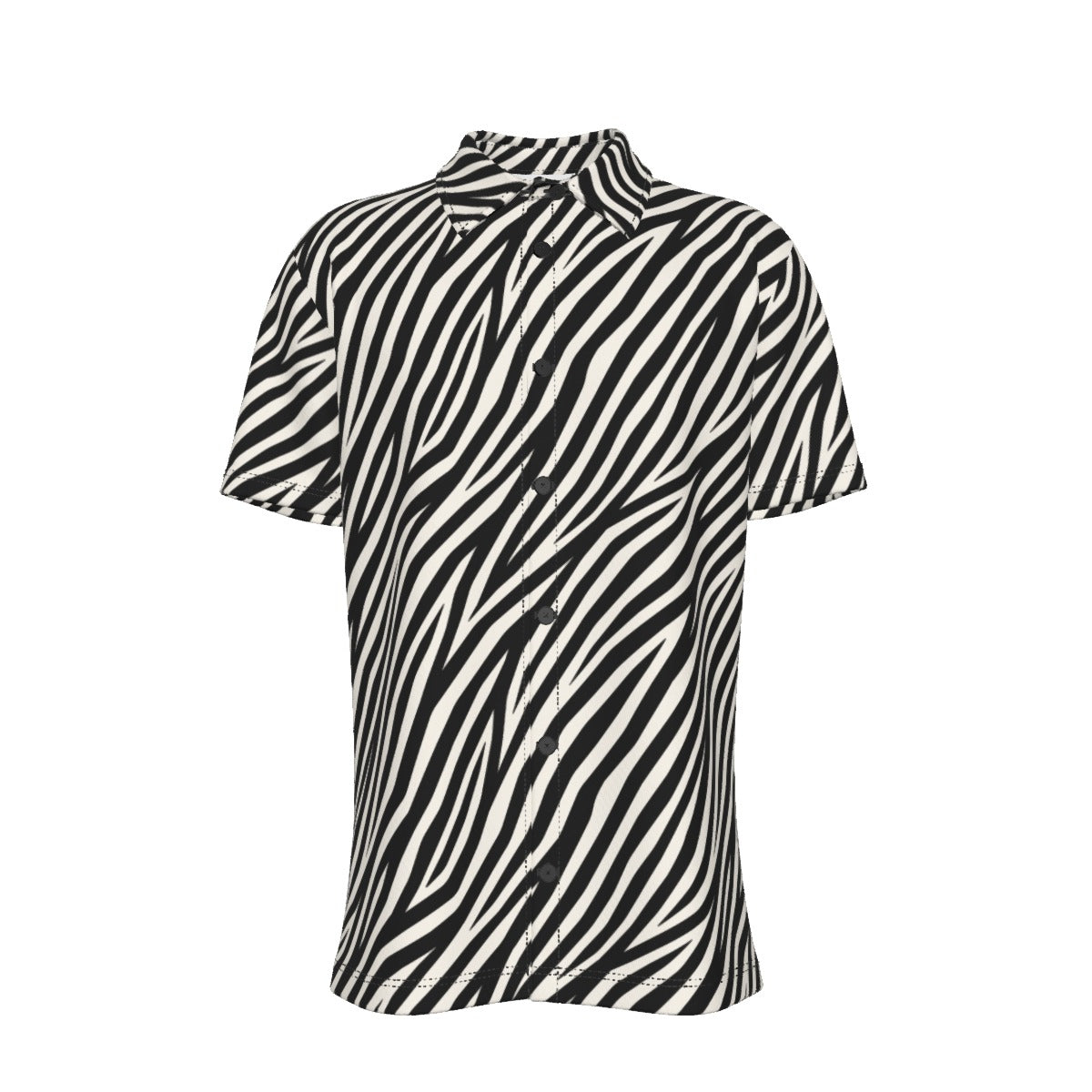 ZEBRA Men's Button-Up Short-Sleeve Shirt - Onyx